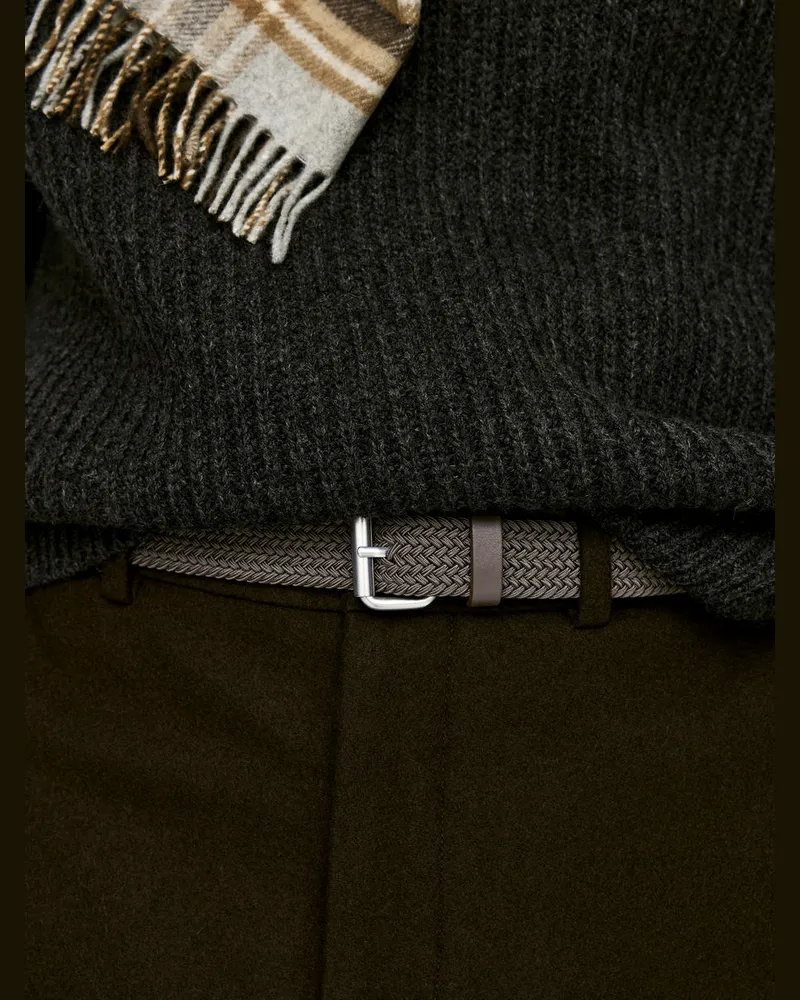 Arket Flechtgürtel Mit Lederbesatz -Beige Beige