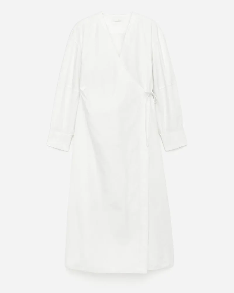 Arket Wickelkleid Aus Baumwolle -Weiß Weiß
