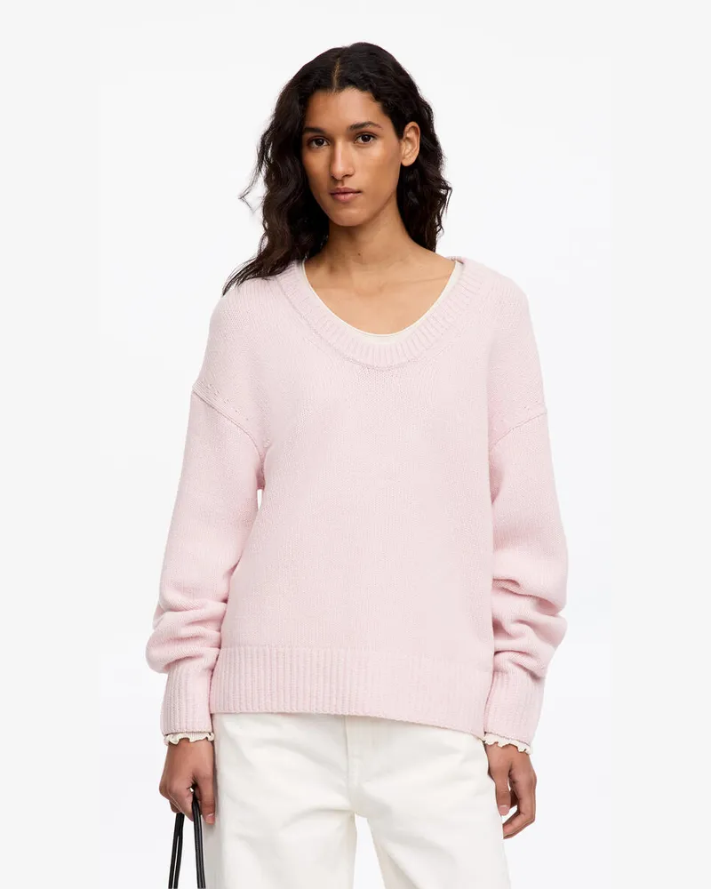 Arket Lockerer Wollpullover -Rosa Rosa