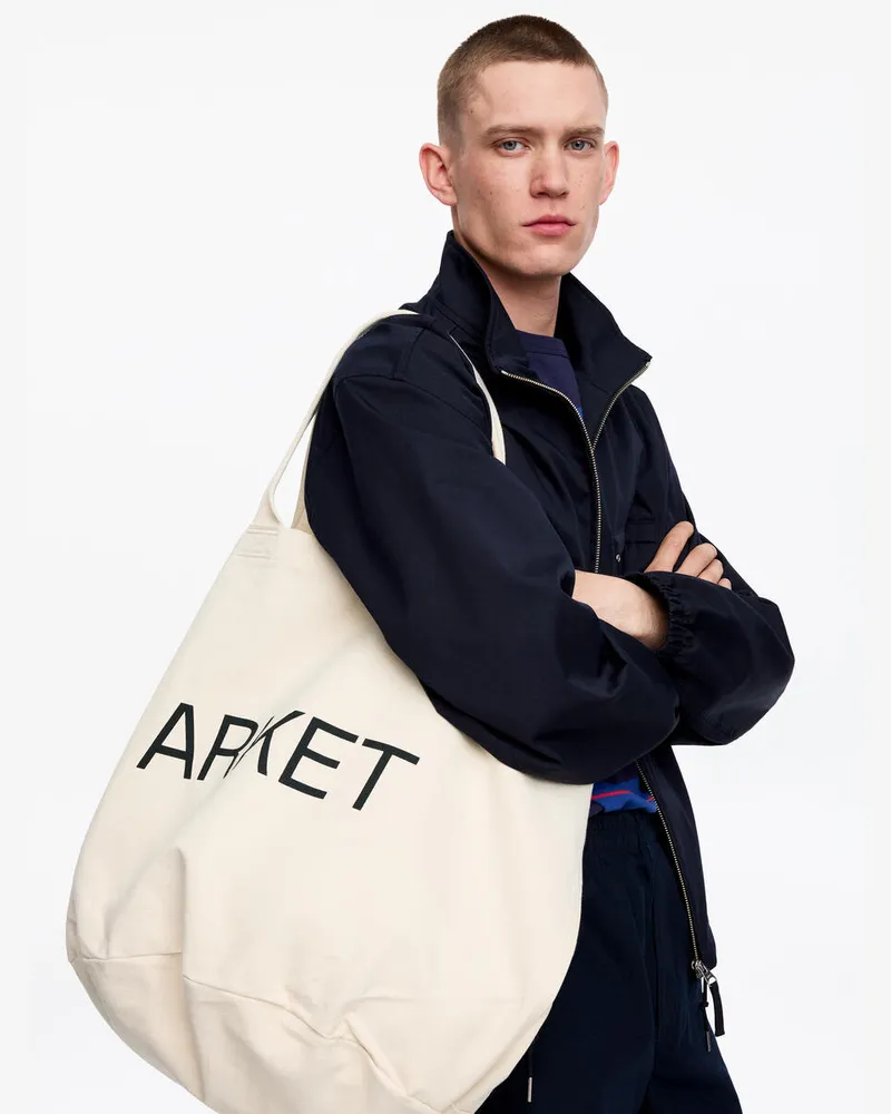 Arket Große Strandtasche -Weiß Weiß