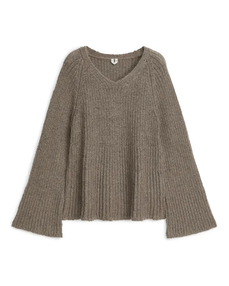 Arket Lockerer Pullover - Braun Taupe