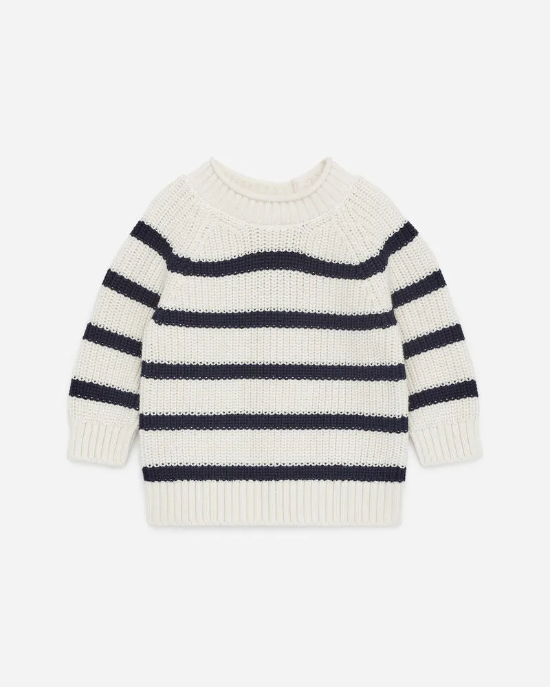 Arket Baumwollpullover - Weiß|Blau|Mehrfarbig Weiß
