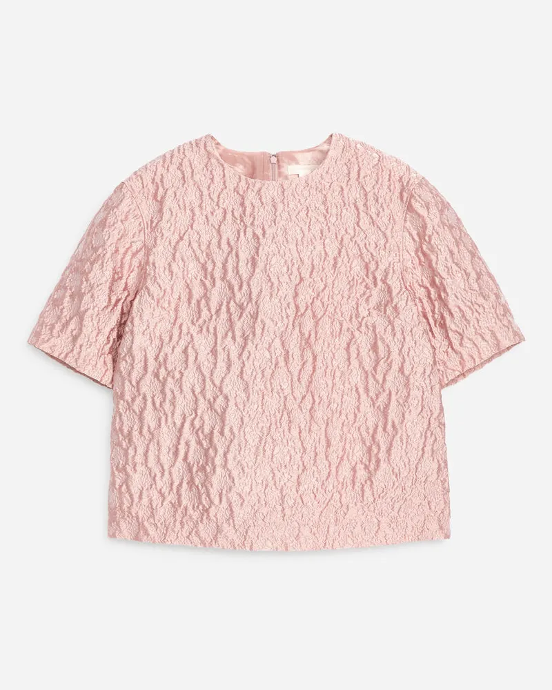 Arket Oberteil Aus Brokat -Rosa Rosa