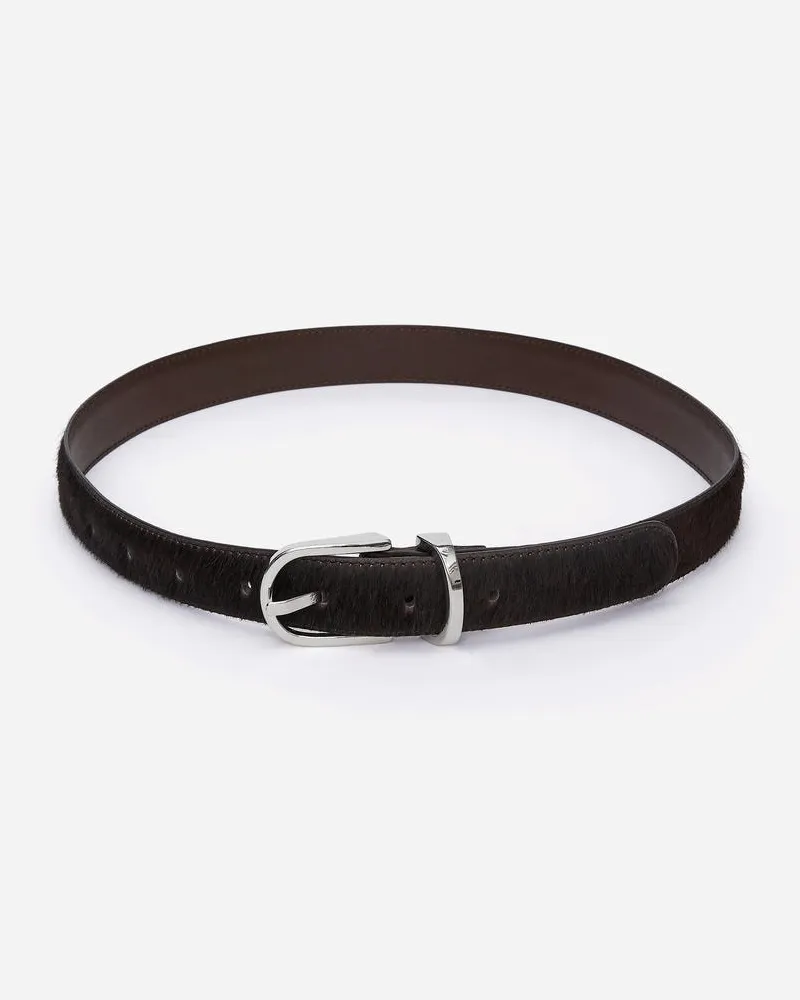 Arket Ledergürtel In Ponyhaaroptik -Braun Braun