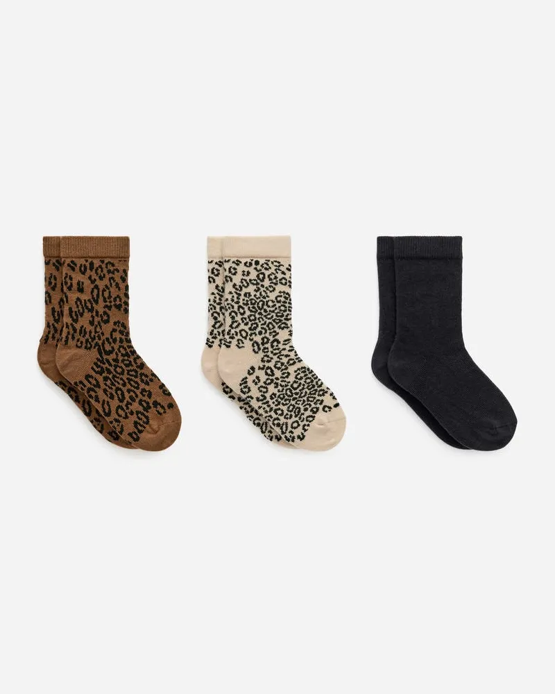 Arket Baumwollsocken 3er-Pack -Beige Beige