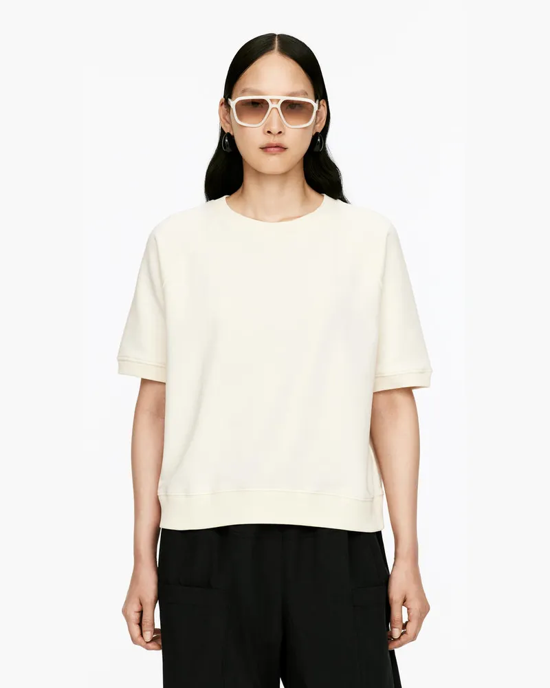 Arket Sweatshirt Aus French Terry -Weiß Weiß