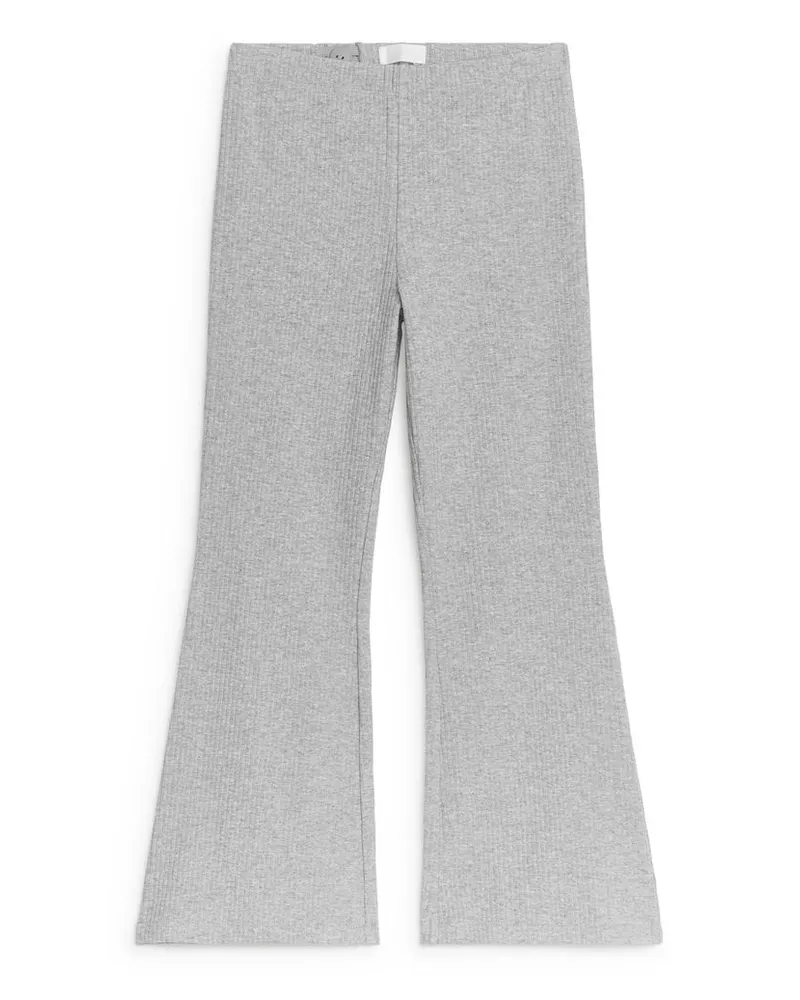 Arket Ausgestellte Gerippte Leggings -Grau Grau