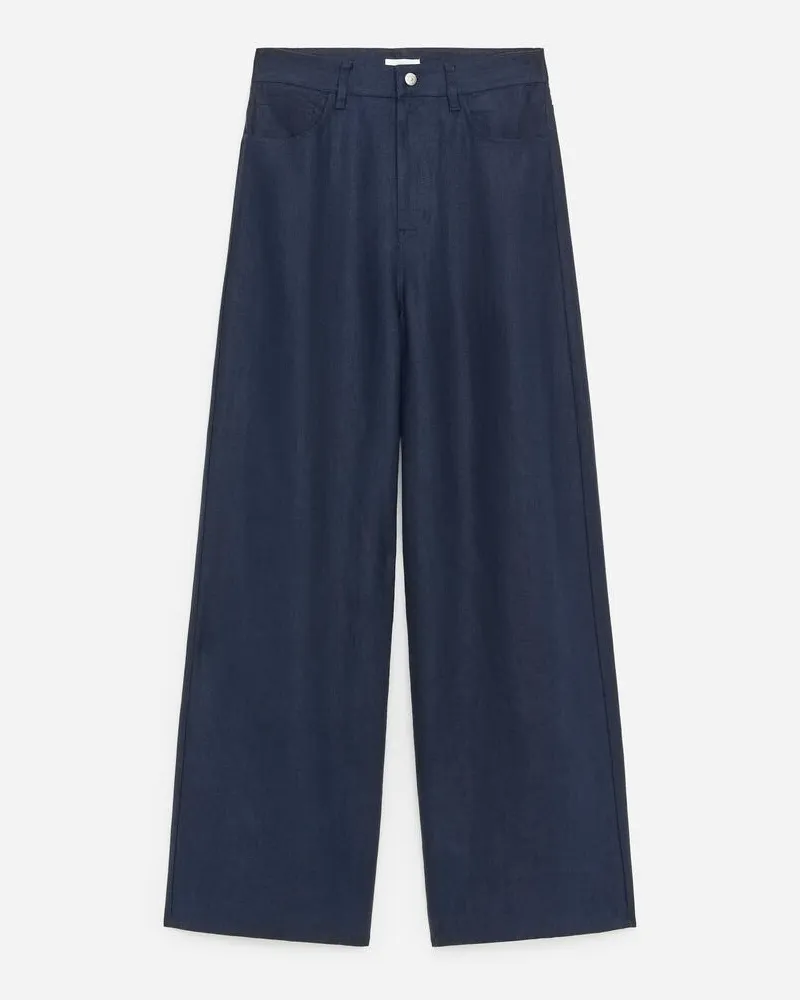 Arket 5-Pocket-Leinenhose -Blau Blau
