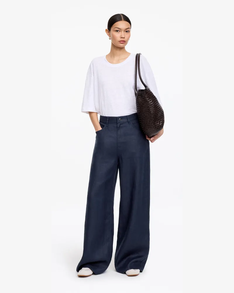 Arket 5-Pocket-Leinenhose -Blau Blau