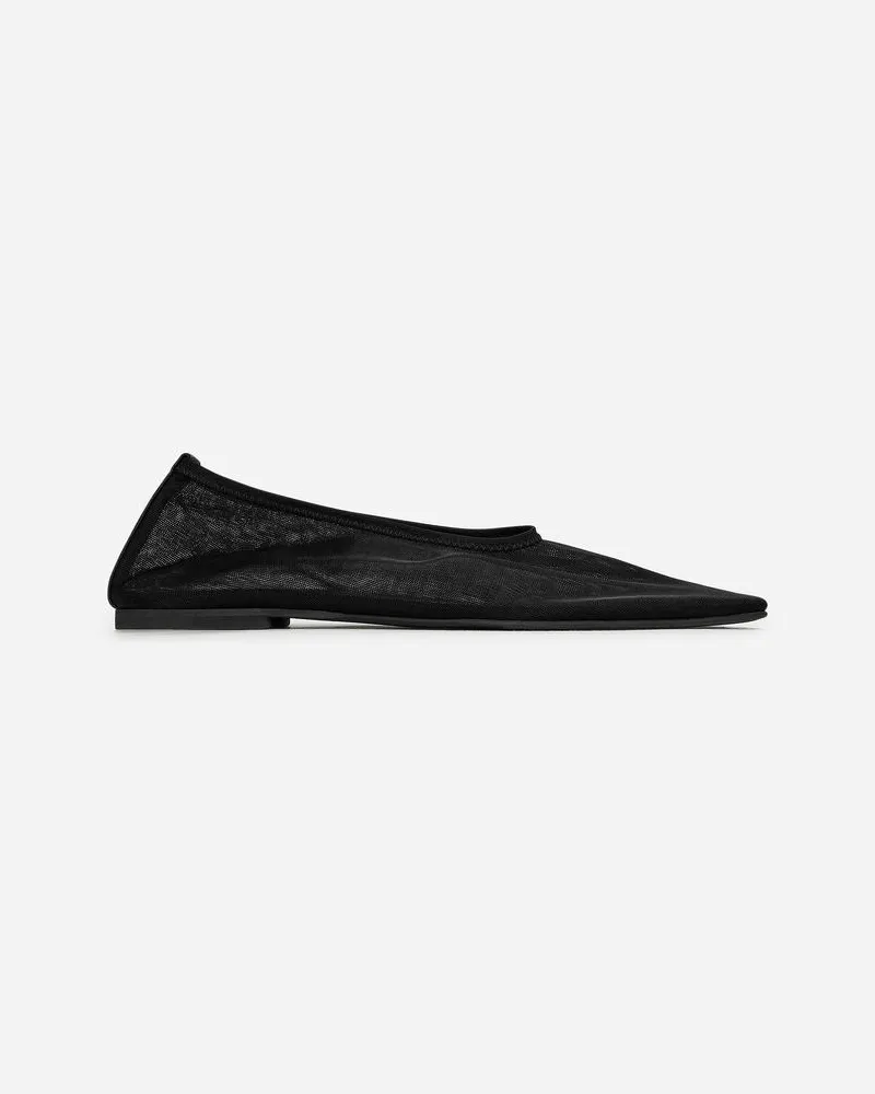 Arket Mesh-Ballerinas - Schwarz Schwarz