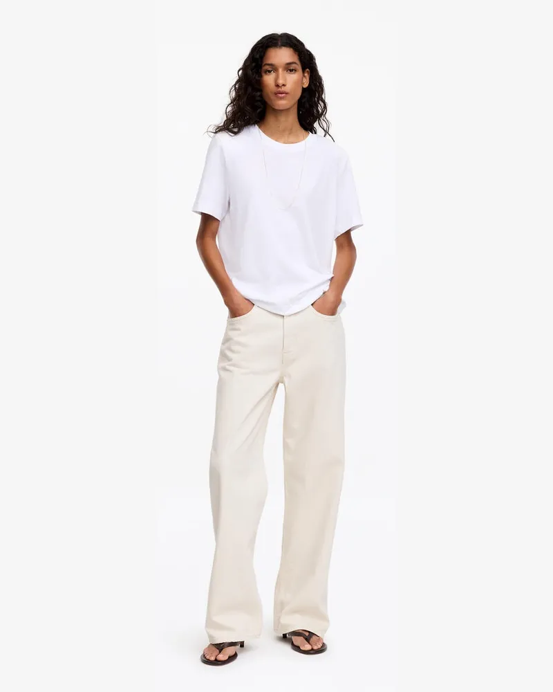 Arket CORAL Wide Jeans -Weiß Weiß