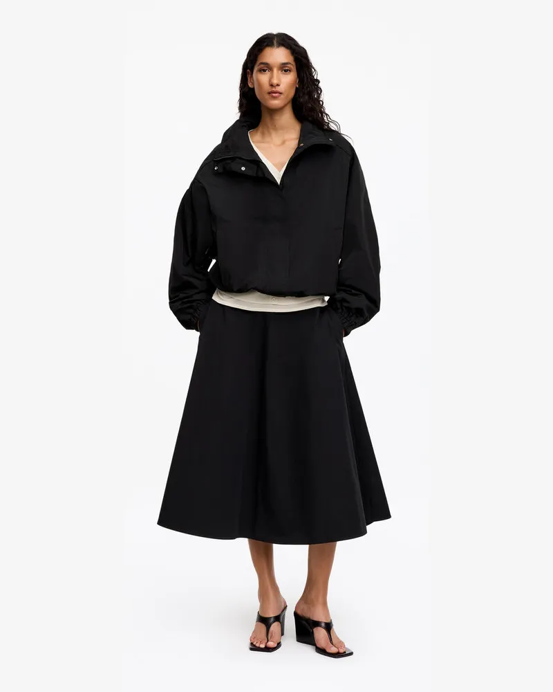 Arket Nylonjacke Mit Stehkragen -Schwarz Schwarz