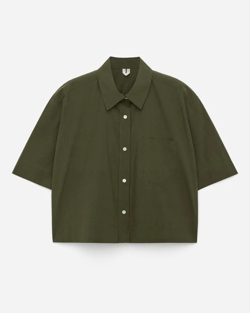 Arket Kurzärmlige Hemdbluse -Grün Grün