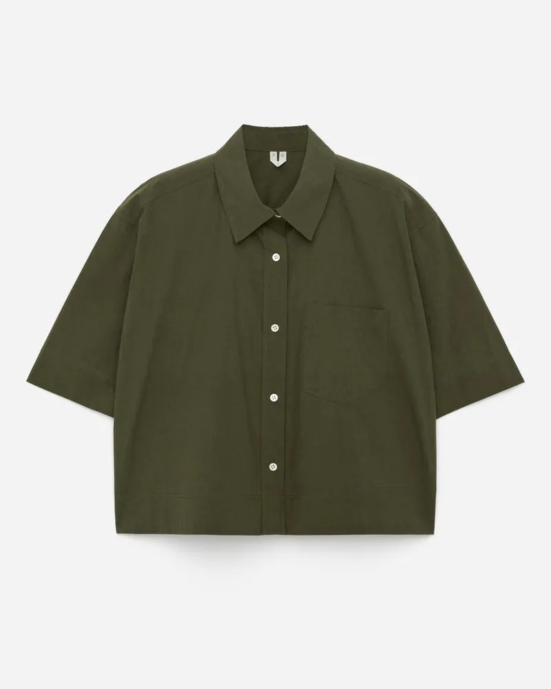 Arket Kurzärmlige Hemdbluse -Grün Grün