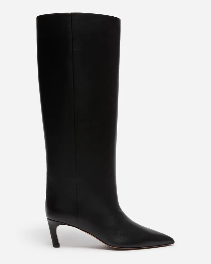 Arket Lederstiefel Mit Hohem Schaft -Schwarz Schwarz