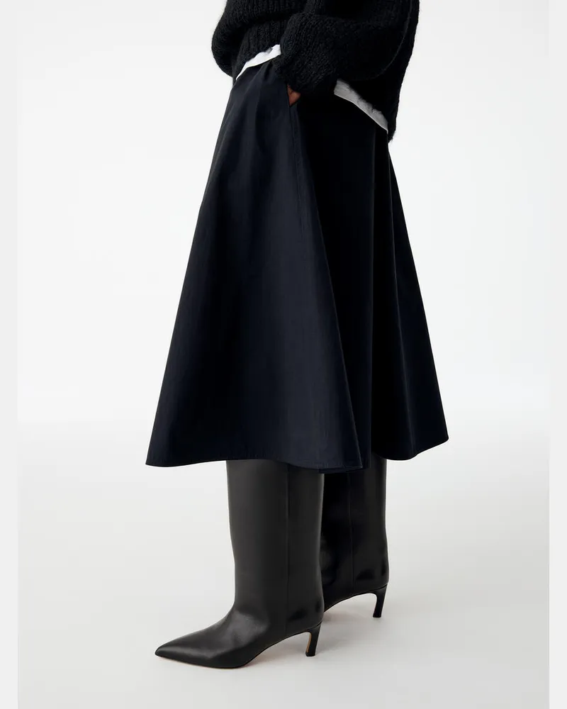 Arket Lederstiefel Mit Hohem Schaft -Schwarz Schwarz