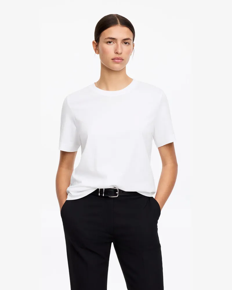 Arket Signature-T-Shirt -Weiß Weiß