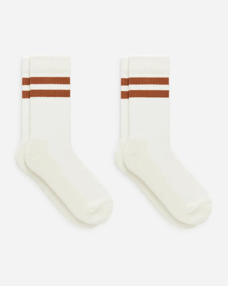 Arket Sportliche Baumwollsocken - Weiß|Braun|Mehrfarbig Cremeweiß