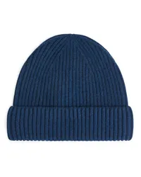 Arket Beanie aus Kaschmir Und Wolle Dunkelblau