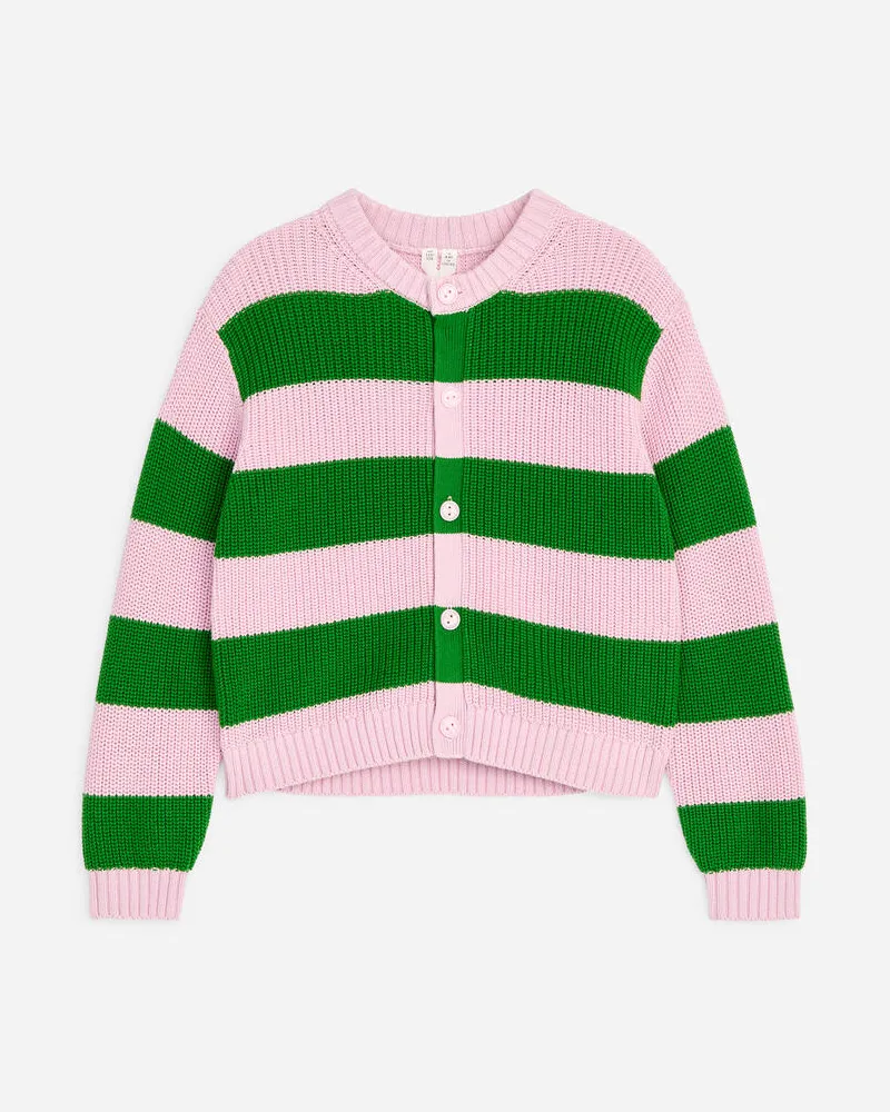 Arket Strickjacke Aus Baumwolle -Grün Grün