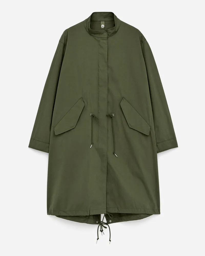 Arket Ungefütterter Fishtail-Parka -Grün Grün