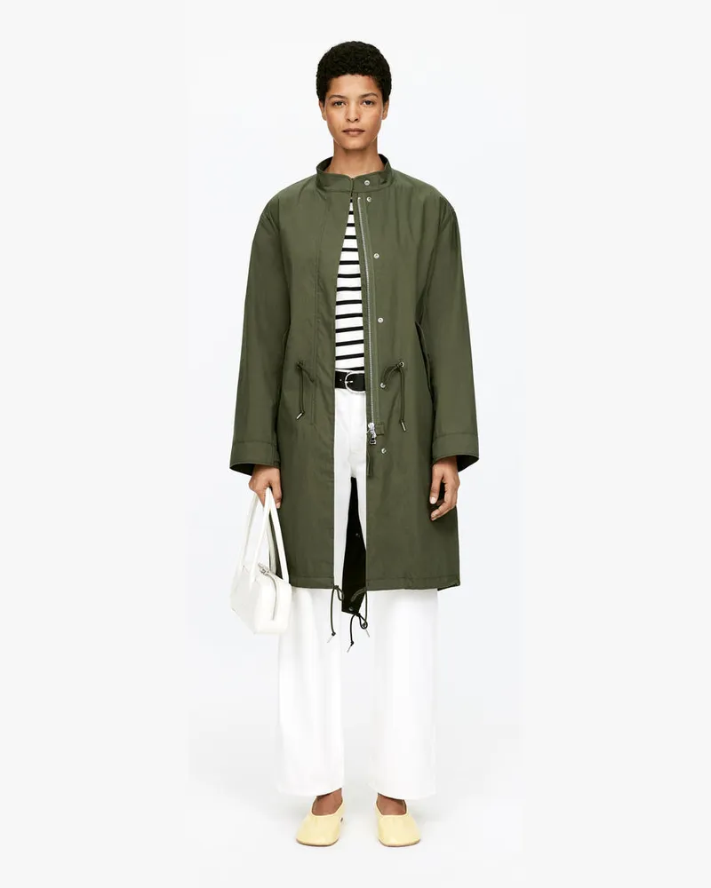Arket Ungefütterter Fishtail-Parka -Grün Grün