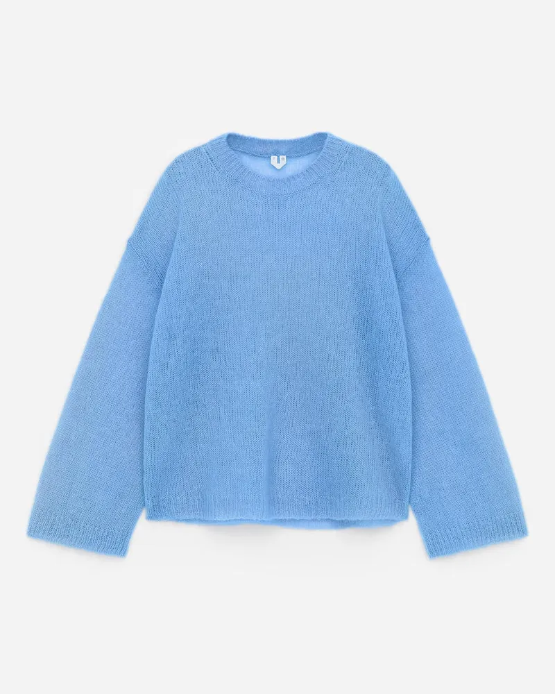 Arket Pullover Aus Wolle Und Mohair -Blau Blau