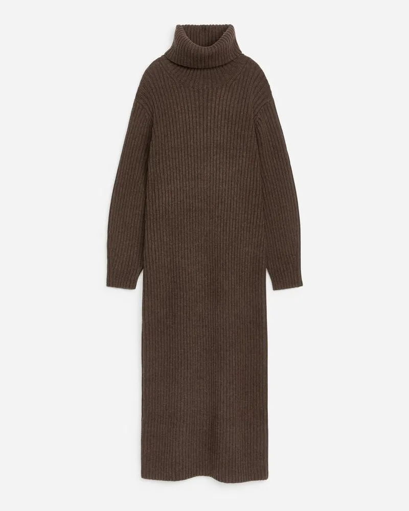 Arket Kleid Aus Nativa-Wolle -Braun Braun
