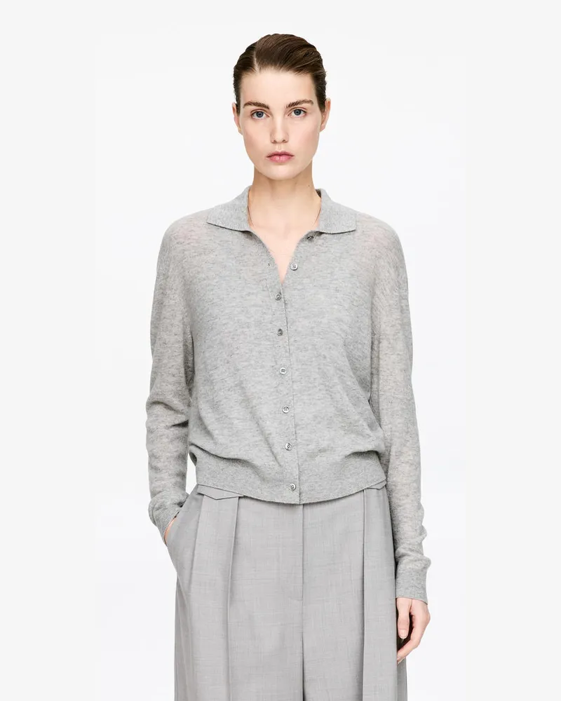 Arket Strickjacke Aus Reinem Kaschmir -Grau Grau