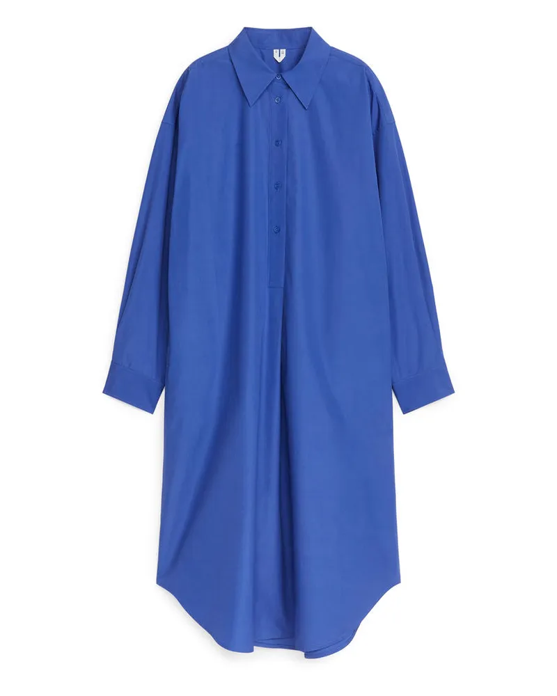 Arket Oversize-Hemdkleid - Blau Blau