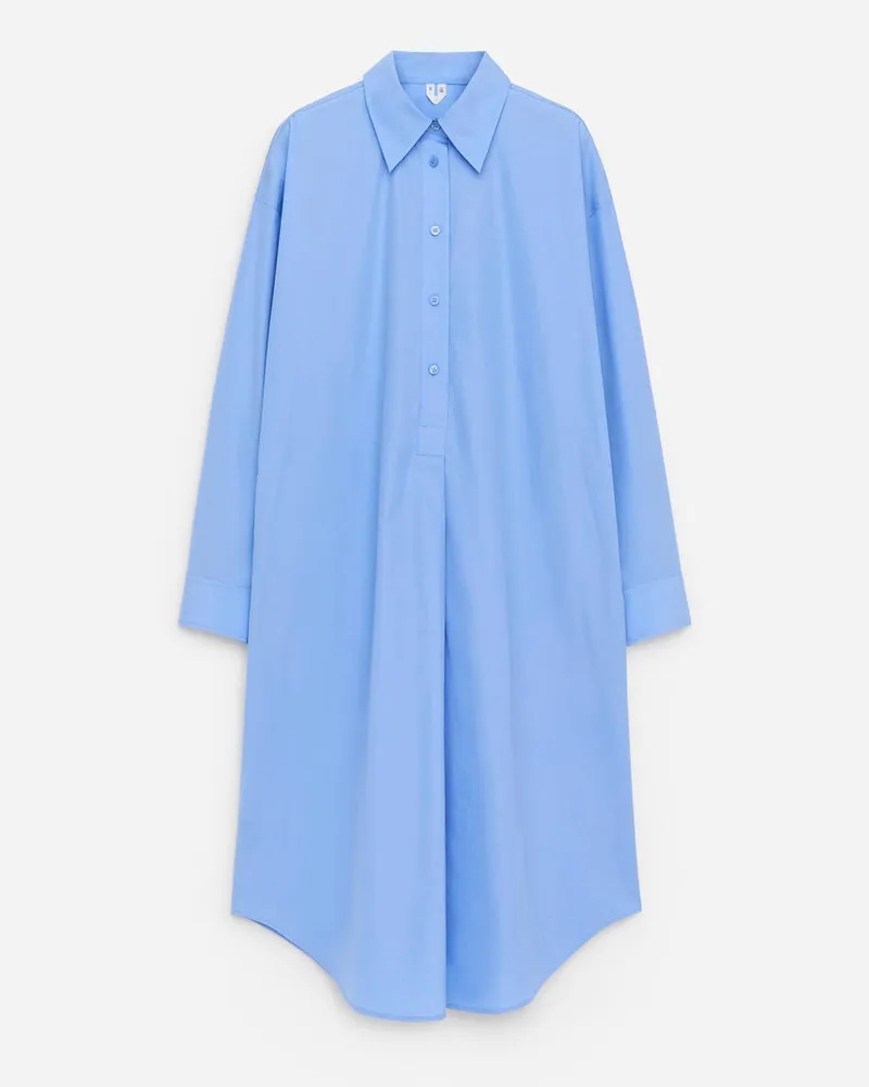 Arket Oversize-Hemdkleid -Blau Blau