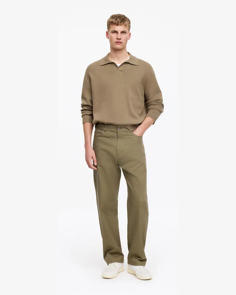 Arket Lockere Hose Aus Baumwolltwill -Grün Grün