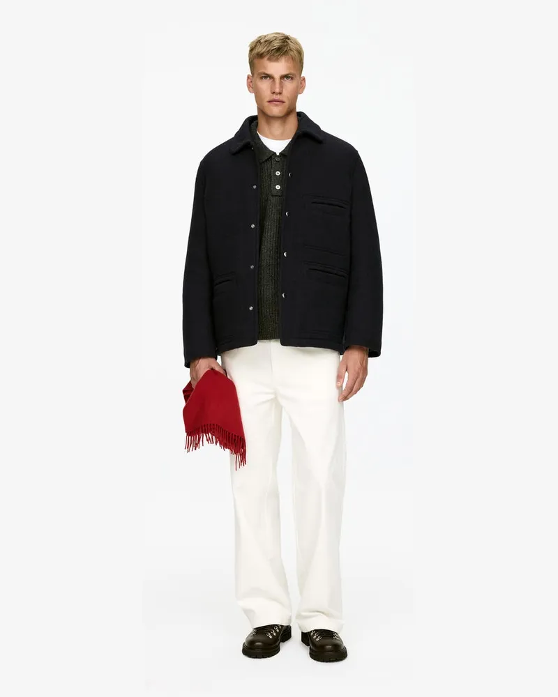 Arket Jacke Aus Wollmischung -Blau Blau