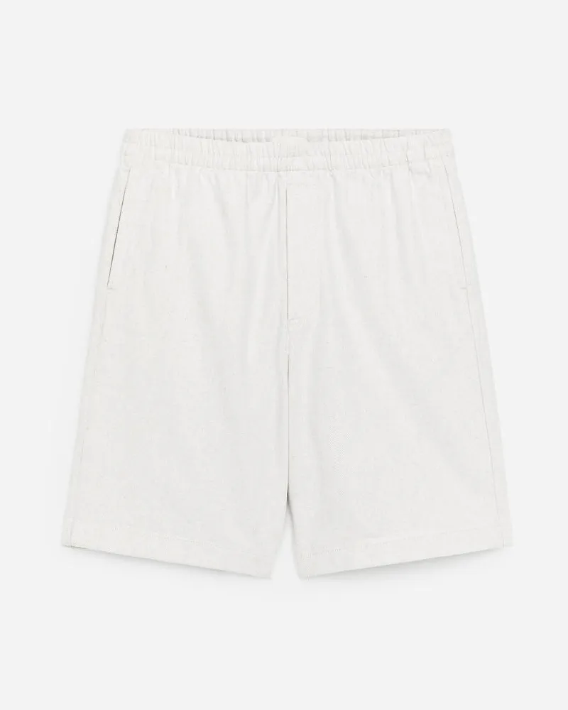 Arket Lockere Shorts Aus Baumwolle Und Leinen -Weiß Weiß