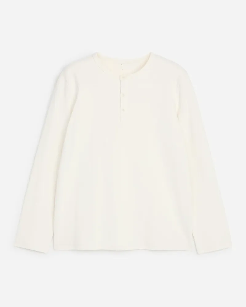 Arket Henley-Shirt -Weiß Weiß