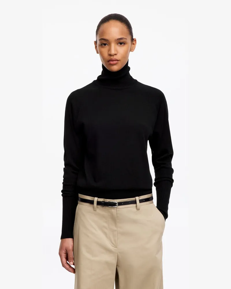 Arket Rollkragenpullover Aus Merinowolle -Schwarz Schwarz