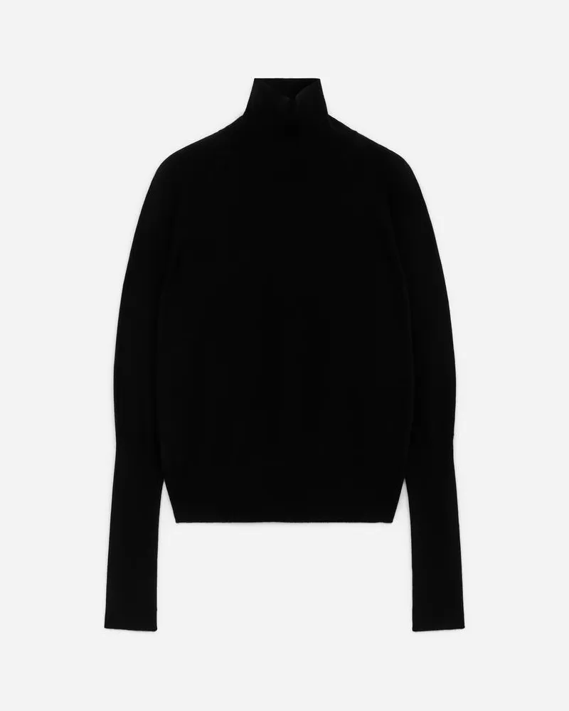 Arket Rollkragenpullover Aus Merinowolle -Schwarz Schwarz
