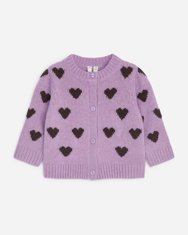 Arket Strickjacke Aus Wolle -Lila Lila
