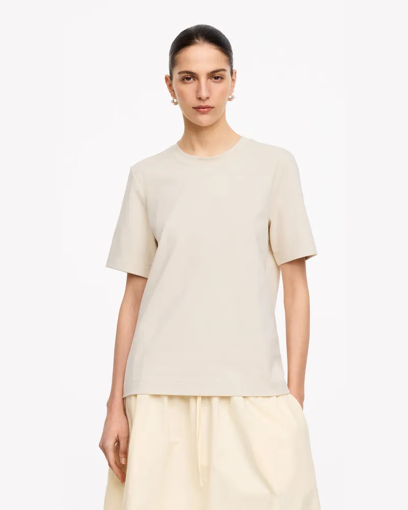 Arket PEARL Schweres T-Shirt -Beige Beige