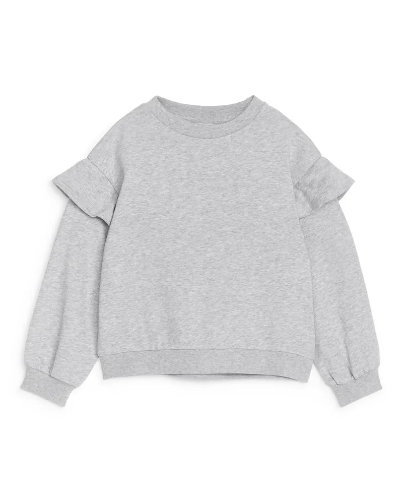 Arket Sweatshirt Mit Rüschen -Grau Grau