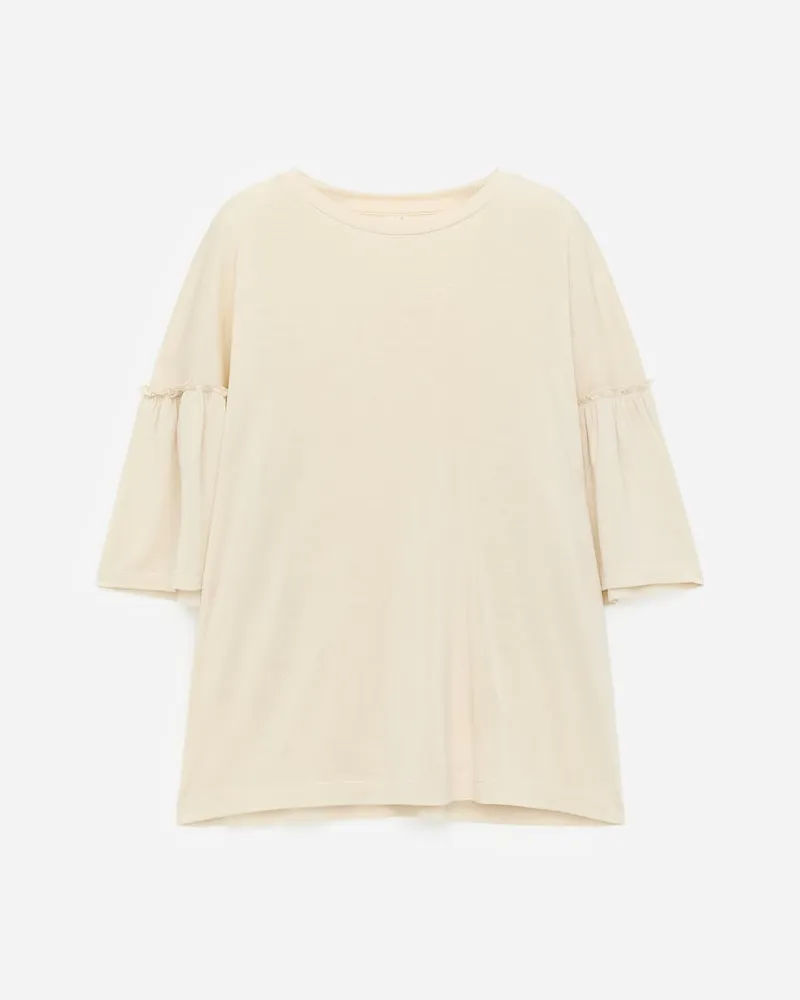 Arket T-Shirt Mit Volantärmeln -Weiß Weiß