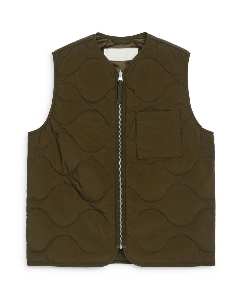 Arket Gesteppte 2-in-1-Liner-Weste -Grün Grün