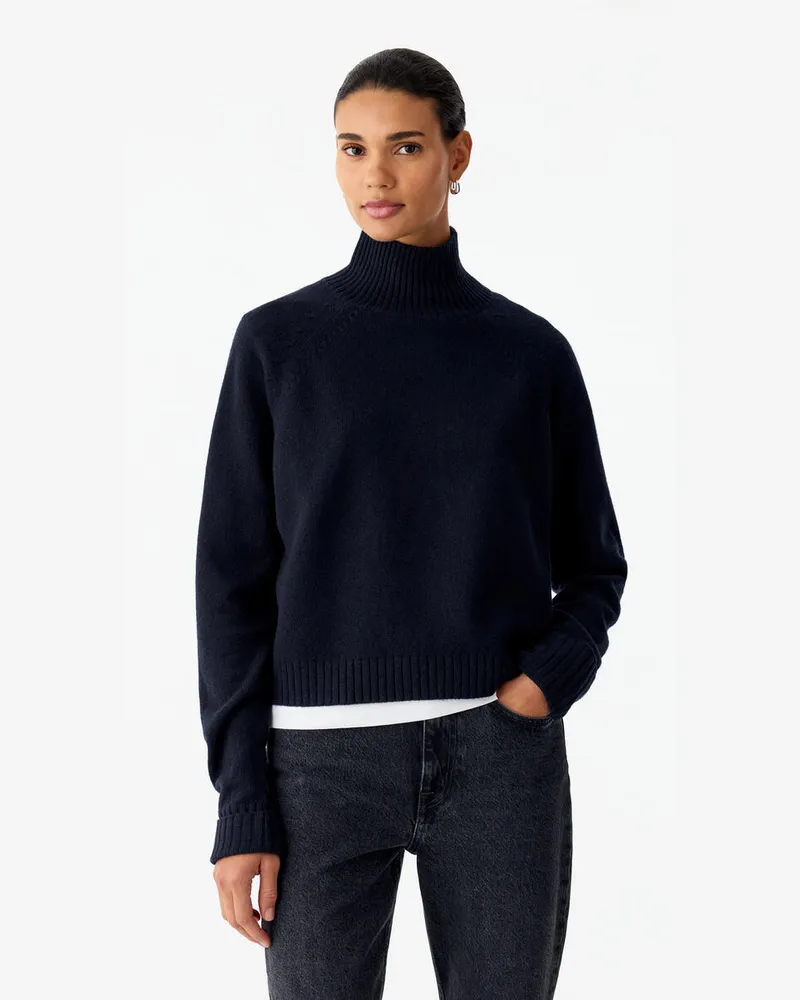 Arket Wollpullover Mit Rollkragen -Blau Blau