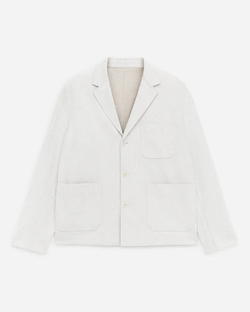 Arket Lässiger Blazer Aus Baumwolle Und Leinen -Beige Beige