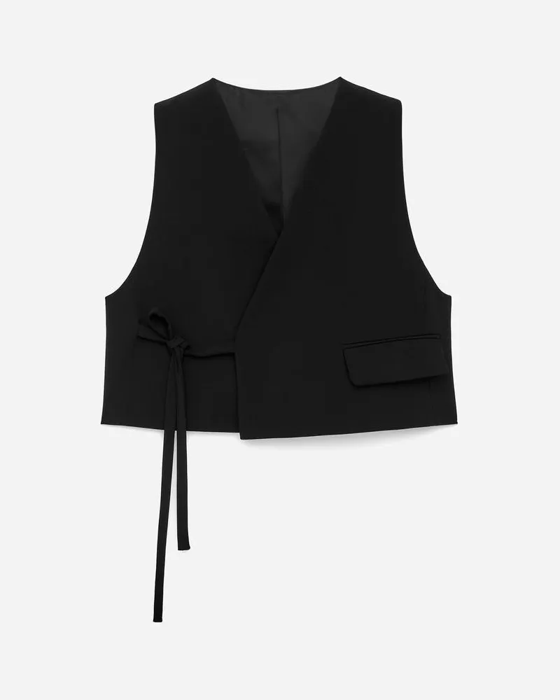 Arket Cropped-Weste -Schwarz Schwarz
