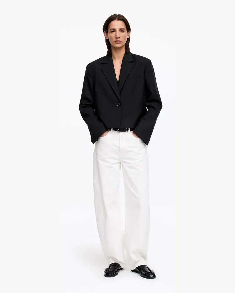 Arket Kurzer Wollblazer -Schwarz Schwarz