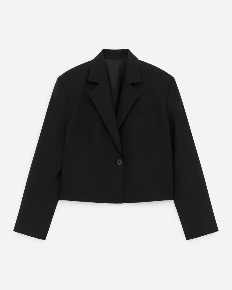Arket Kurzer Wollblazer -Schwarz Schwarz