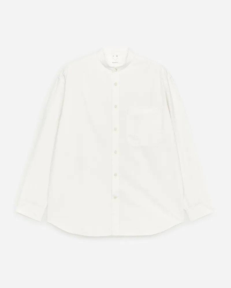Arket Popeline-Shirt Mit Stehkragen -Weiß Weiß