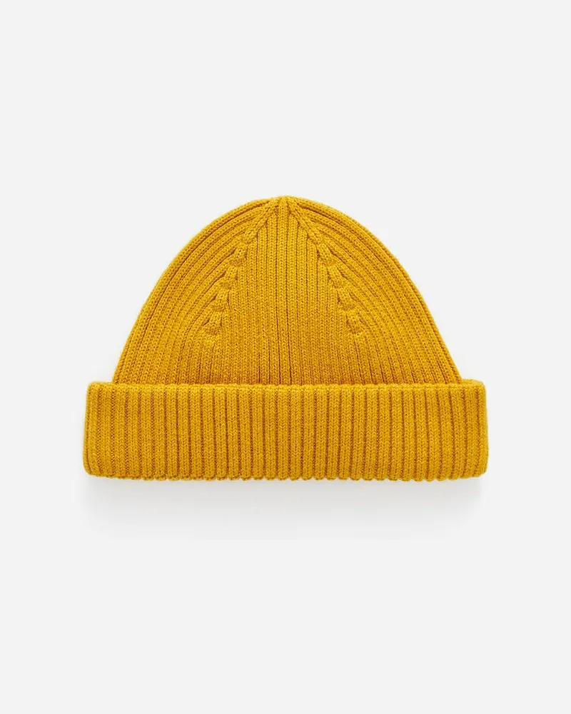 Arket Gerippte Beanie Aus Wollmischung -Gelb Gelb
