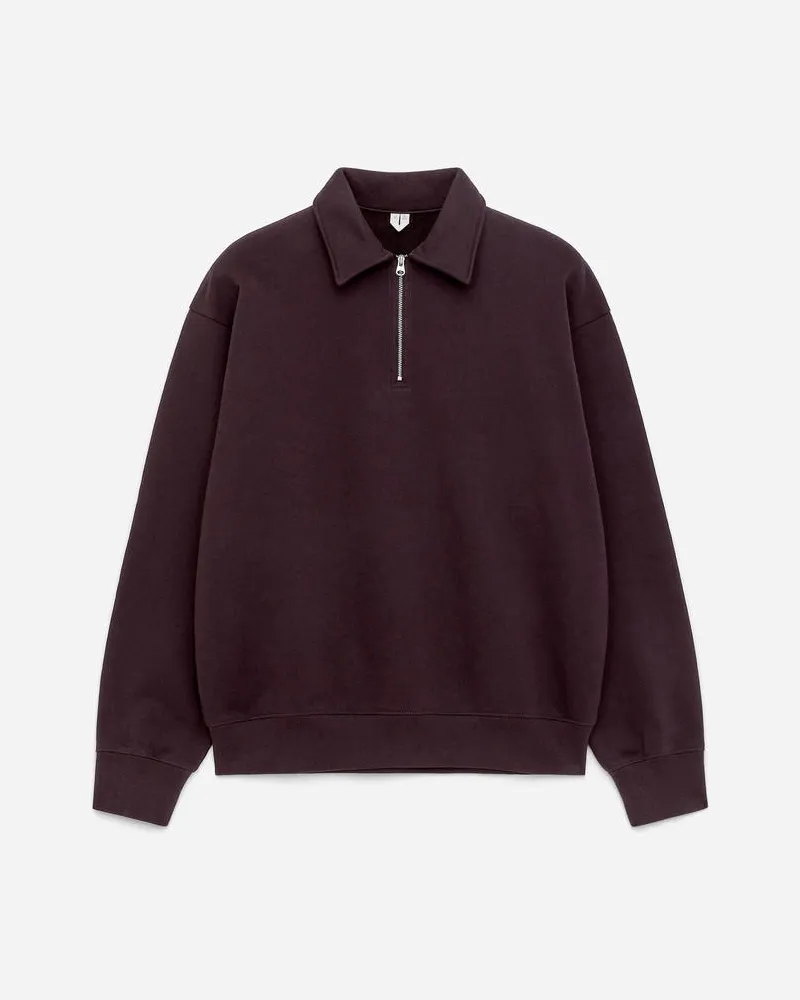 Arket Sweatshirt Aus Baumwolle Mit Kurzem Reißverschluss -Rot Rot